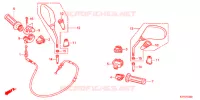 COMMODO   CABLE   RETROVISEUR pour Honda SH 150 SPECIAL 5ED de 2012