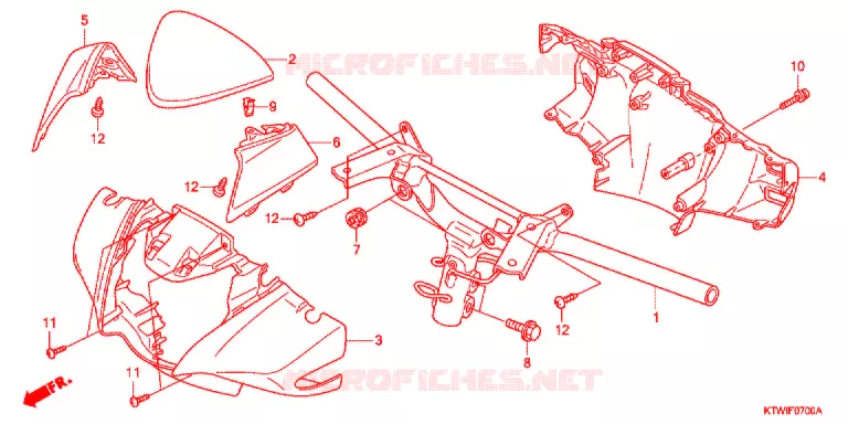 GUIDON - CARENAGE Honda SCOOTER 300 SH 2012  SH300C