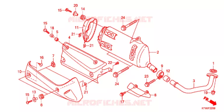 SILENCIEUX D'ECHAPPEMENT Honda SCOOTER 300 SH 2012  SH300RC