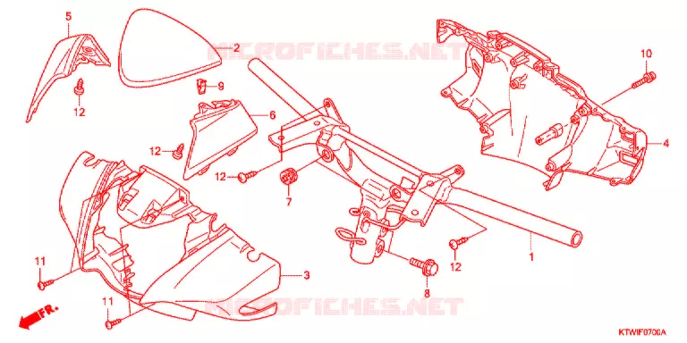 GUIDON - CARENAGE Honda SCOOTER 300 SH 2012  SH300RC