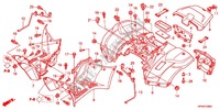 GARDE BOUE ARRIERE pour Honda FOURTRAX 420 RANCHER 4X4 Manual Shift RED de 2012