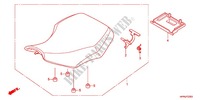 SELLE pour Honda FOURTRAX 420 RANCHER 4X4 Manual Shift RED de 2012