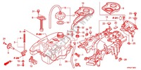 RESERVOIR A CARBURANT pour Honda FOURTRAX 420 RANCHER 4X4 Manual Shift RED de 2012