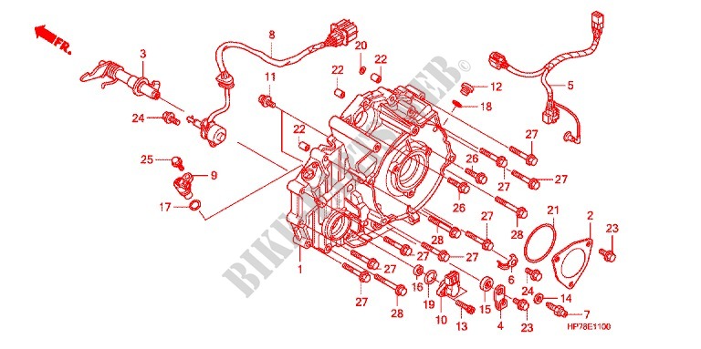 COUVERCLE DE CARTER MOTEUR pour Honda FOURTRAX 420 RANCHER 4X4 AT PS de 2012