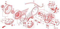 FLASQUE   MACHOIRES DE FREIN ARRIERE pour Honda FOURTRAX 420 RANCHER 4X4 Electric Shift CAMO de 2012