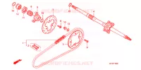 ARBRE DE ROUE ARRIERE   CHAINE SECONDAIRE pour Honda TRX 450 R SPORTRAX Electric Start de 2012