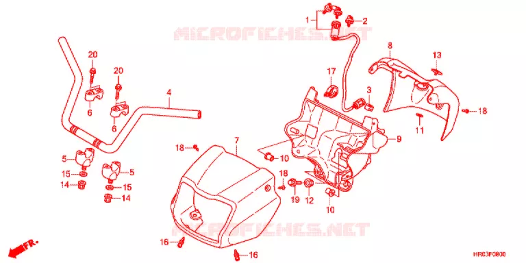 GUIDON Honda ATV 500 FOURTRAX 2012  TRX500FEC