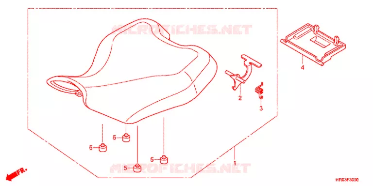 SELLE Honda ATV 500 FOURTRAX 2012  TRX500FPEC