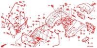 GARDE BOUE ARRIERE pour Honda FOURTRAX 420 RANCHER 4X4 PS CAMO de 2012