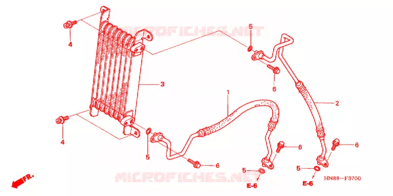 RADIATEUR D'HUILE Honda ATV 680 FOURTRAX 2012  TRX680FAC