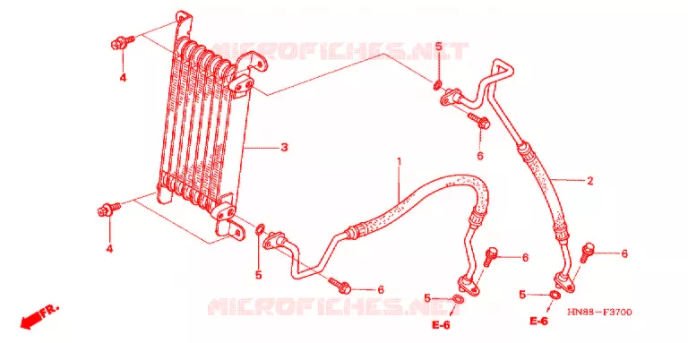 RADIATEUR D'HUILE Honda ATV 680 FOURTRAX 2012  TRX680FAC