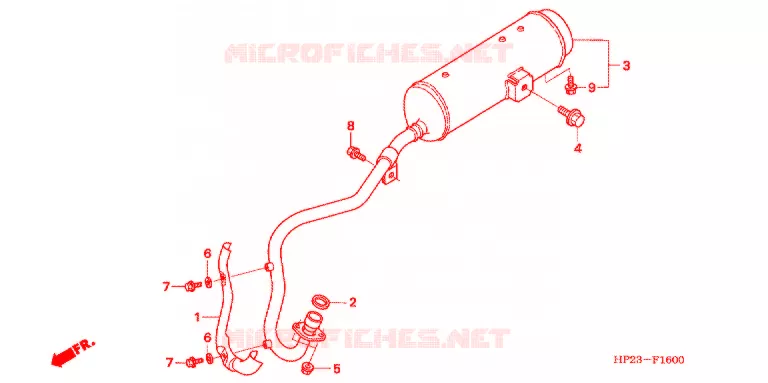 SILENCIEUX D'ECHAPPEMENT Honda ATV 90 FOURTRAX 2012  TRX90XC