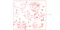 TOP CASE 31L PROMINENCE RED pour Honda VFR 1200 F de 2012