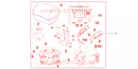 TOP CASE 31L PROMINENCE RED pour Honda VFR 1200 F de 2012