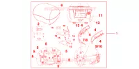 TOP CASE 31L PROMINENCE RED pour Honda VFR 1200 DCT de 2012