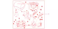 TOP CASE 31L PROMINENCE RED pour Honda VFR 1200 DCT de 2012