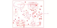 TOP CASE 31L PROMINENCE RED pour Honda VFR 1200 DCT de 2012