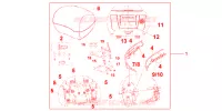 TOP CASE 31L PROMINENCE RED pour Honda VFR 1200 DCT de 2012