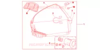 TOP CASE 45L PROMINENCE RED pour Honda VFR 1200 DCT de 2012