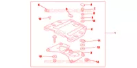 SUPPORT PLATINE ARRIERE pour Honda VFR 1200 DCT de 2012