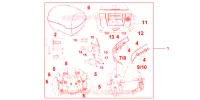 TOP CASE 31L PROMINENCE RED pour Honda VFR 1200 DCT de 2012