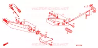 PEDALE pour Honda VT 1300 C FURY ABS MATT BLACK de 2012