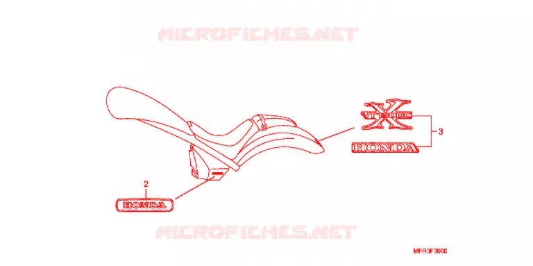 AUTOCOLLANTS Honda MOTO 1300 VT 2012  VT1300CXAC