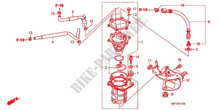 POMPE A ESSENCE pour Honda VT 1300 FURY ABS de 2012