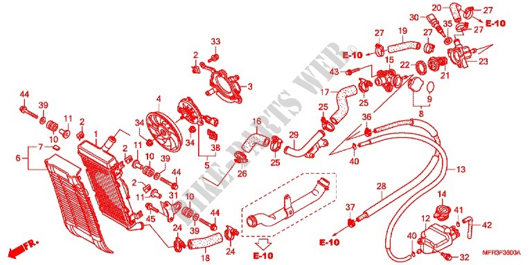 RADIATEUR pour Honda VT 1300 FURY ABS de 2012