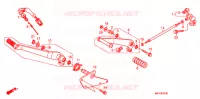 PEDALE pour Honda VT 1300 C FURY ABS BLACK de 2012