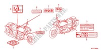 ETIQUETTE DE PRECAUTIONS (VT750C2B/C2S/CS/C/CA) pour Honda SHADOW VT 750 AERO ABS de 2012
