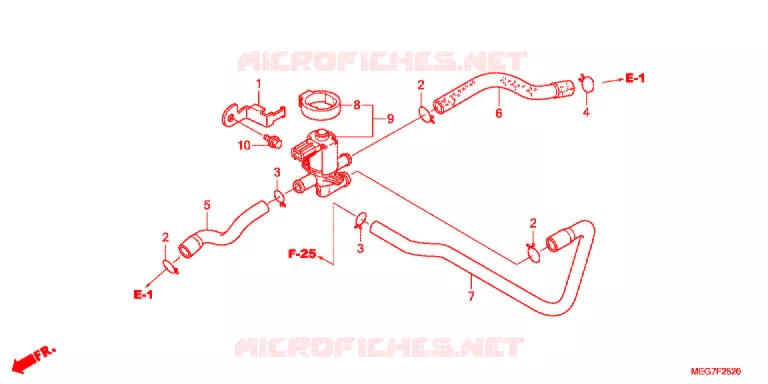 VALVE DE COMMANDE D'INJECTION D'AIR (VT750C2B/C2S/CS/C/CA) Honda MOTO 750 SHADOW 2012  VT750CAC