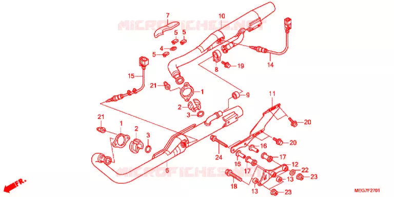 SILENCIEUX D'ECHAPPEMENT (VT750S) Honda MOTO 750 VT 2013  VT750SC