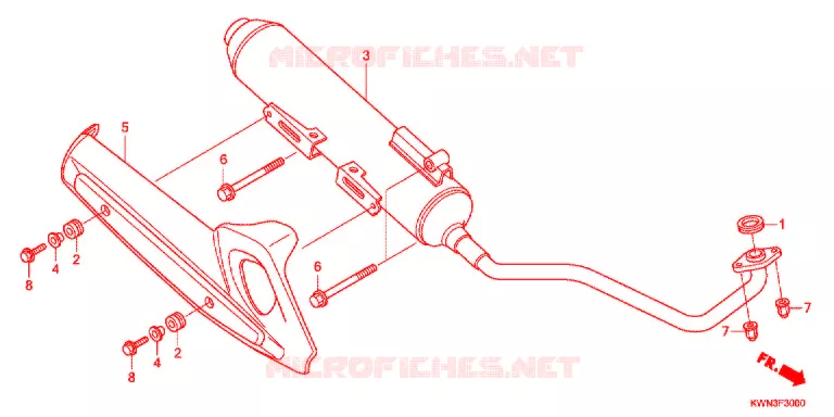 SILENCIEUX D'ECHAPPEMENT Honda SCOOTER 125 PCX 2012  WW125EX2C