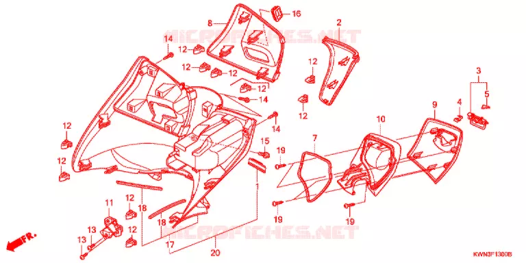 PROTEGE JAMBES Honda SCOOTER 125 PCX 2013  WW125EX2C