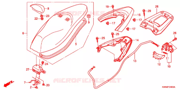 SELLE Honda SCOOTER 125 PCX 2013  WW125EX2C