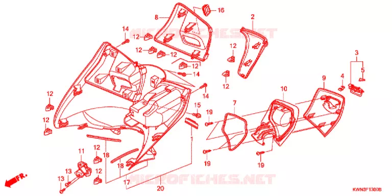 PROTEGE JAMBES Honda SCOOTER 125 PCX 2012  WW125EX2C
