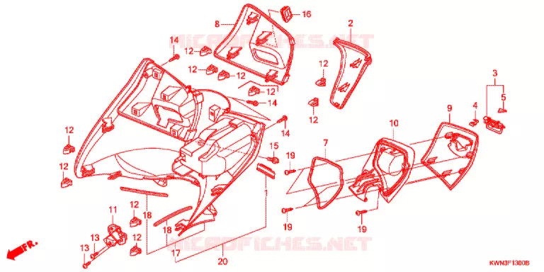 PROTEGE JAMBES Honda SCOOTER 125 PCX 2012  WW125EX2C