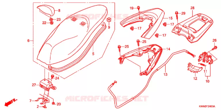 SELLE Honda SCOOTER 125 PCX 2012  WW125EX2C