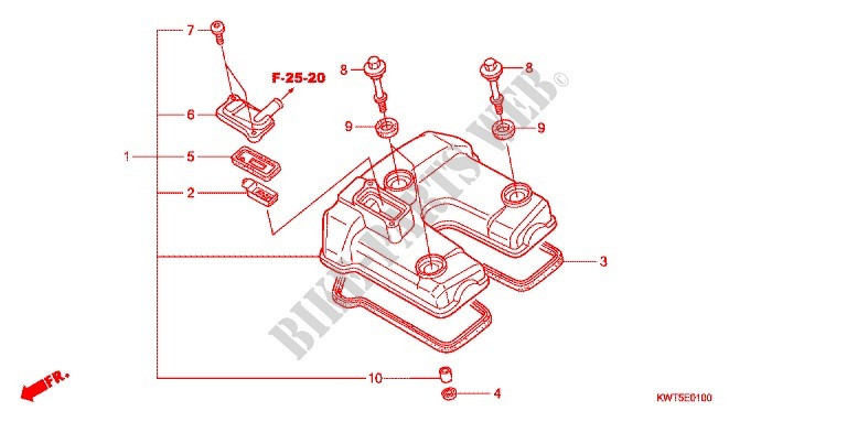 COUVRE CULASSE pour Honda XRE 300 ABS de 2012
