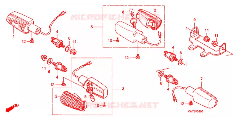 CLIGNOTANT Honda MOTO 300 XR 2012  XRE300AC