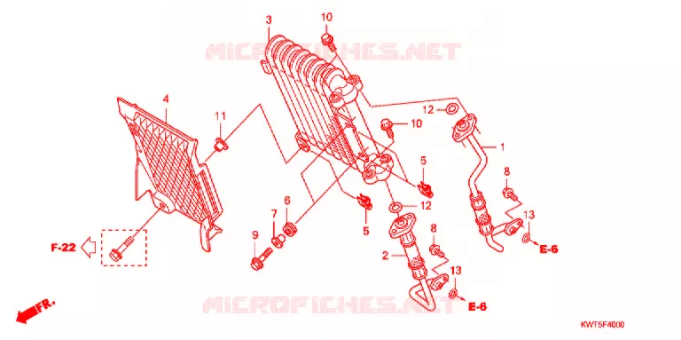 RADIATEUR D'HUILE Honda MOTO 300 XR 2012  XRE300AC