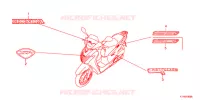 AUTOCOLLANTS pour Honda SH 125 SPECIAL de 2012