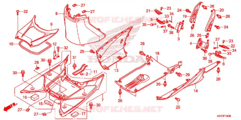 MARCHE PIEDS Honda SCOOTER 150 SH 2013  SH150D