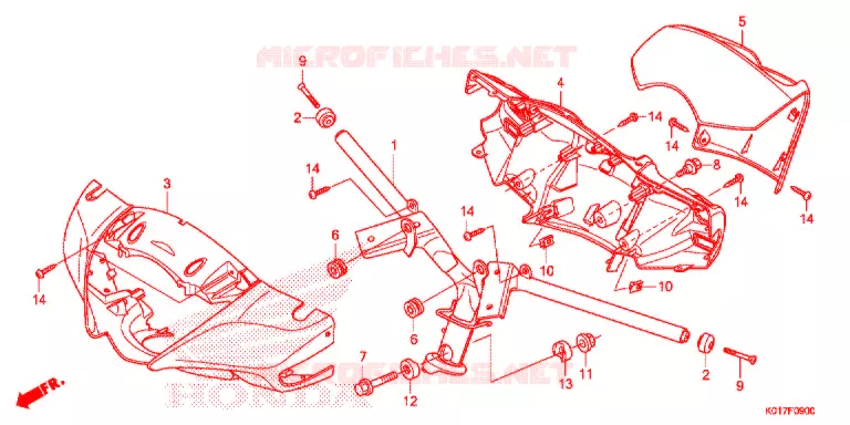 GUIDON - CARENAGE Honda SCOOTER 150 SH 2013  SH150D
