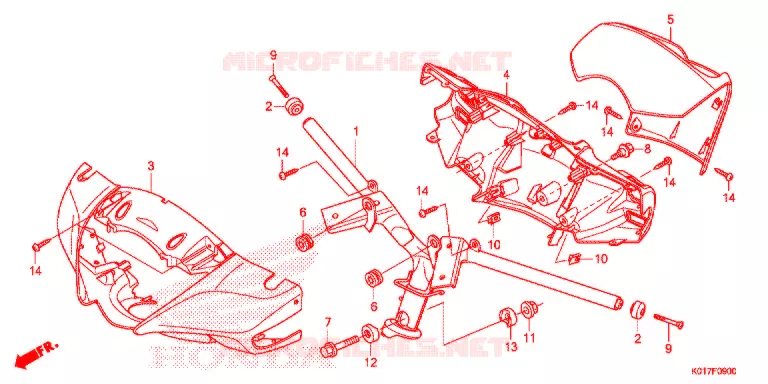 GUIDON - CARENAGE Honda SCOOTER 150 SH 2013  SH150D