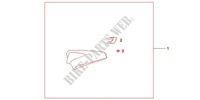 PILLION *PRD/PBK* pour Honda CB 1000 R ABS WHITE de 2012