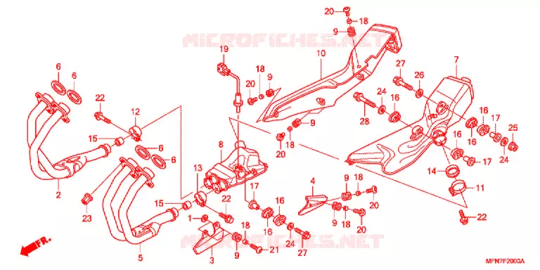 SILENCIEUX D'ECHAPPEMENT Honda MOTO 1000 CB 2012  CB1000RAC
