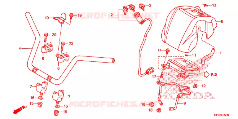GUIDON Honda ATV 420 FOURTRAX 2013  TRX420FMD