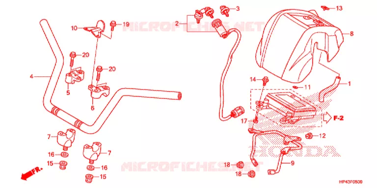 GUIDON Honda ATV 420 FOURTRAX 2013  TRX420FMD